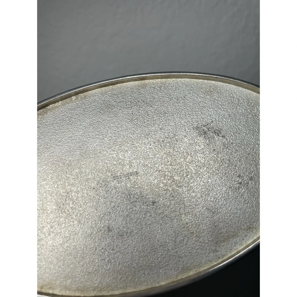 Vtg Godinger Silver Metal Basket Weave Hinge Lidded Trinket‎ Box Velvet Lining